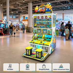 เครื่องเกมยิงลูกบอลแบบ 2 ผู้เล่น พร้อมวงล้อเสี่ยงโชค สำหรับตู้เกมอาร์เคด - Product Image 5