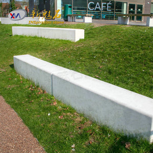 Nuevos Materiales de Construcción de Piedra, Banco GRC para Interiores y Exteriores, Silla Artística Gris para Parques y Plazas, Modelo XMS001 - Product Image 5