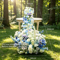 Fleurs artificielles pour mariage, cascade suspendue pour banquet, magnifiques accessoires de décoration pour fenêtre et scène, pour la photographie