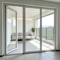 Porte en verre ultra-clair insonorisée moderne, fournie directement par l'usine HUACAI, pour hôtel