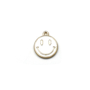 Smiley <b>Face</b> Round Zinc Alloy Jewelry Findings For Bracelet <b>Making</b> DIY Accessories Oil Dripping Finish F0149 - Product Image 5