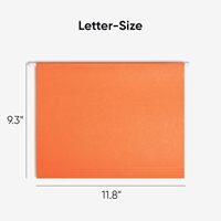 Carpeta de Archivo de Papel Colgante de Colores con Pestaña, Pestaña Ajustable de 1/5 de Corte, Tamaño Carta