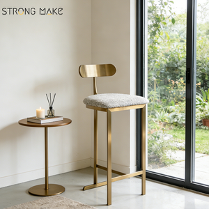 Sillas modernas <span class=keywords><strong>de</strong></span> lujo <span class=keywords><strong>de</strong></span> acero inoxidable <span class=keywords><strong>para</strong></span> cocina, muebles <span class=keywords><strong>de</strong></span> comedor, taburetes <span class=keywords><strong>de</strong></span> Bar <span class=keywords><strong>de</strong></span> Metal dorado <span class=keywords><strong>de</strong></span> altura <span class=keywords><strong>de</strong></span> mostrador <span class=keywords><strong>para</strong></span> Cocina - Product Image 1