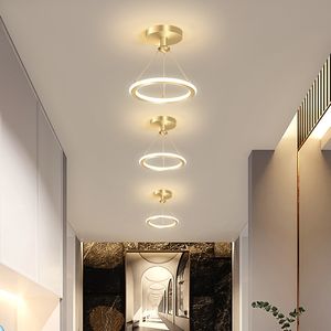 Lámpara de Techo LED Moderna para el Hogar, Ultrafina, Regulable, Alimentada por Corriente Alterna, Negra y Dorada, Pequeña, Acrílica, Elegante, para el Hogar, la Oficina, el Pasillo Interior - Product Image 3
