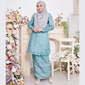 SIPO Eid Factory Sale Baju Kurung Hot Printed Malaysia Kebaya Baju Suit Pleated Skirt Beautiful Islamic Lady Clothing Muslim