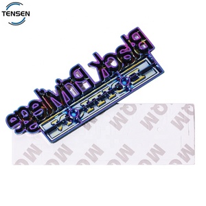 Benutzer definierte Metall Namensschild Chrome Edition Metall Alphabet Buchstaben für Auto Embleme/Mülleimer Etikett