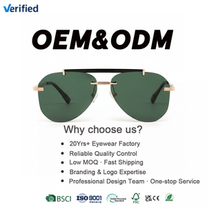 TAC 偏光 UV400 无框飞行员太阳镜 玫瑰金金属框 带定制徽标 男女通用 驾驶用批发 - Product Image 3