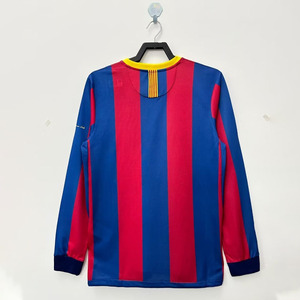 Op maat gemaakte groothandel 10-11 Retro Thaise kwaliteit voetbaltenue lange mouwen voetbal shirt DIY voetbaltenue Barcelonlk - Product Image 2