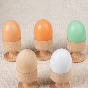 Huevos de Madera para Niños, Huevos Falsos de Simulación, Huevos de Gallina, Pato y Ganso, Decoración de Mesa para Fiestas de Pascua, Juguetes para Niños al por Mayor - Product Image 1