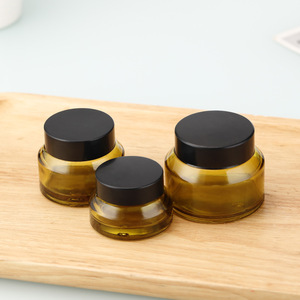 Yellow Glass <b>Bottles</b> With Spray Dropper <b>Pump</b> For Skincare Packaging 10ml 30ml 50ml 100ml Cylinder Shape Clear Surface - Product Image 3