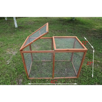 Poulaillers mobiles d'extérieur en bois de 80 pouces pour 2 à 4 poulets, canards, lapins, cochons d'Inde – Grand poulailler XL avec enclos