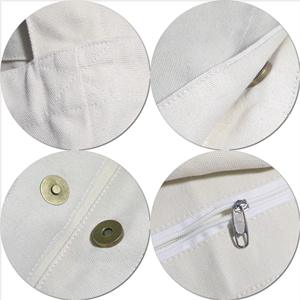 Sacs fourre-tout en toile réutilisables à bandoulière avec logo personnalisé imprimé, sac fourre-tout en toile à bandoulière avec poche et fermeture éclair - Product Image 3