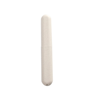 Estuche para cepillo de dientes de paja de trigo, portátil, a prueba de polvo, ligero, para viajes, para adultos - Product Image 5