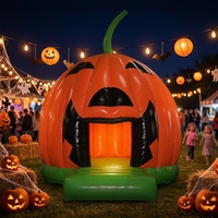 Château gonflable citrouille d'Halloween, château de saut gonflable pour enfants, idéal pour les fêtes et la location événementielle d'Halloween