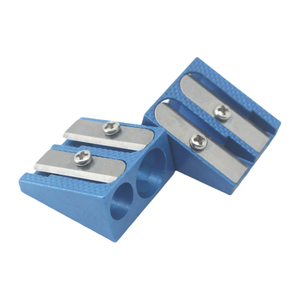 Taille-crayon manuel en alliage d'aluminium de style classique à 2 trous, en vrac, pour l'école, le bureau, la maison, la papeterie et les fournitures de classe - Product Image 4