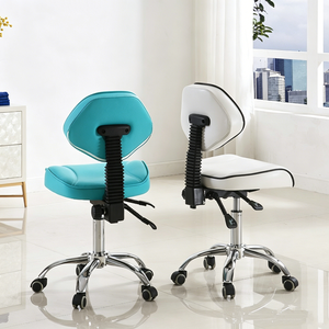 Tabouret <span class=keywords><strong>de</strong></span> Barbier et <span class=keywords><strong>de</strong></span> Salon, Chaise Pivotante pour Dentiste, Tabouret <span class=keywords><strong>de</strong></span> Pédicure avec Pompe Hydraulique Réglable et Roues - Product Image 5