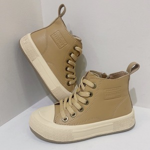 แฟชั่นสตาร์ดีไซเนอร์รองเท้าผ้าใบเด็กทรงสูงรองเท้าลำลองกีฬาเด็กรองเท้าผ้าใบพื้นยางนุ่มแบนเด็กผ้าใบขนาด 26-37 - Product Image 5