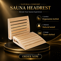 Repose-tête en bois pour sauna, coussin de soutien cervical en pin, repose-tête en bois à lattes pour hammam, maison, hôtel