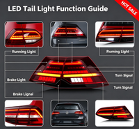 Feux arrière modifiés pour Volkswagen Golf 7 2014-2020, clignotants dynamiques, feux de freinage LED, ensemble de feux arrière de voiture