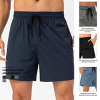Shorts de sport décontractés pour hommes avec logo personnalisé, cordon de serrage, anti-plis, respirants, légers, pour la gym, unis