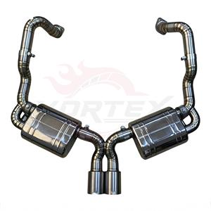 ท่อไอเสียแบบ Catback วาล์วไทเทเนียม Vortex สำหรับ Porsche 981 Boxster Cayman 2.7 3.4 พร้อมระบบเก็บเสียงคู่ ปลายท่อคู่ตรงกลาง - Product Image 1