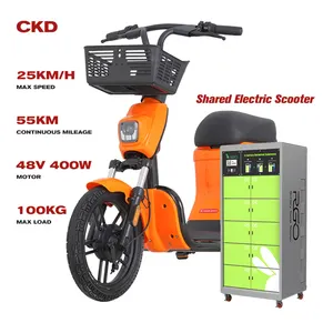 CKD Factory Hot Sale 48v 400w 25km/H Cheap Price Rental Motorcycle Shared Electric Scooter For Adults
