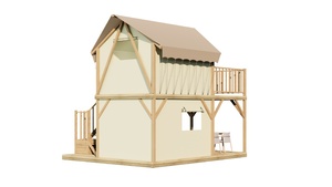 Tente de balcon double couche pour le camping forestier Tente de <span class=keywords><strong>terrasse</strong></span> de luxe avec structure à deux couches Tente de safari de camping avec balcon alpin - Product Image 3