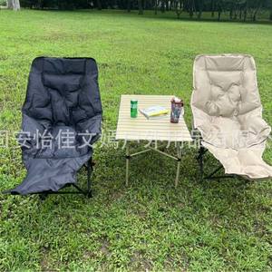 เก้าอี้พับได้ AnYiJiaWenQiao แบบพกพา พร้อมที่วางขา เก้าอี้สนามกลางแจ้ง ดีไซน์ชิ้นเดียว เบาะนั่งบุนวมอย่างดี - Product Image 5
