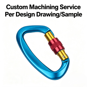 Mosquetón de seguridad de aluminio CNC personalizado para escalada en roca, con cierre giratorio y gancho de alta resistencia, para exteriores - Product Image 1