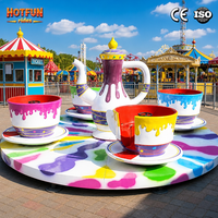 Manège commercial à 24 tasses tournantes pour enfants, modèle 'Coffee Cup', à vendre pour parcs d'attractions et fêtes foraines