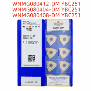 Insertos de Carburo ZCC.CT WNMG080404-DM YBC251 YBC252 de Alta Precisión, Venta al por Mayor de Fábrica - Especial para Piezas de Acero - Product Image 1