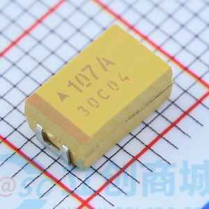 ตัวเก็บประจุแทนทาลัมแบบแข็ง TAJD107K010RNJ 100 ยูเอฟ 10 โวลต์ แบบ SMD รุ่น D ทนทาน สำหรับการแยกสัญญาณ จัดเก็บพลังงาน ลดระลอกไฟฟ้า ขนาดกะทัดรัด - Product Image 1