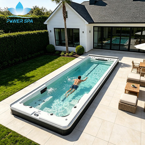 Piscine de nage extérieure compacte 5M, design gain de place, nage à contre-courant et jets de massage d'hydrothérapie professionnels - Product Image 1
