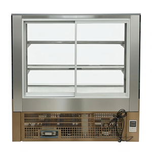 Vitrina Refrigerada Comercial de Vidrio para Pasteles, Exhibidor de Panadería con Enfriamiento por Ventilador, Gabinete Refrigerado para <span class=keywords><strong>Pastelería</strong></span>, Cafetería y Tienda de Postres - Product Image 3