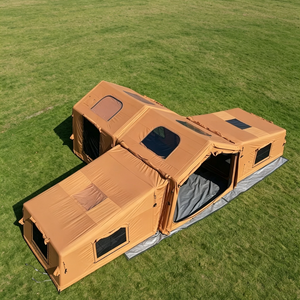 Carpa Inflable Beige, Directo de Fábrica, para las Cuatro Estaciones, de 3 a 8 Personas, Resistente, de Algodón, Impermeable, de PVC, para Campamento, de Lujo, Familiar, Portátil para Exteriores - Product Image 1