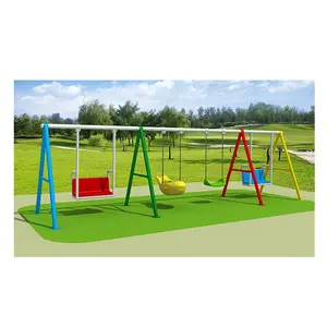 Commerciële Kids Outdoor 4-Zetels Swing Set, Tuin Kids Schommels