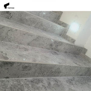 Escalier <span class=keywords><strong>en</strong></span> marbre <span class=keywords><strong>Dora</strong></span> gris naturel moderne et durable Tostone pour appartement, villa, hôtel, design d'intérieur - Product Image 2