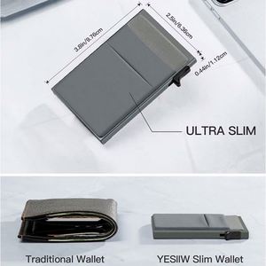 Xdh1889 Top Seller Men Aluminum <b>Metal</b> Minimalist Slim Credit Card Holder Front Pocket Automatic Pop up <b>Wallet</b> for - Product Image 4