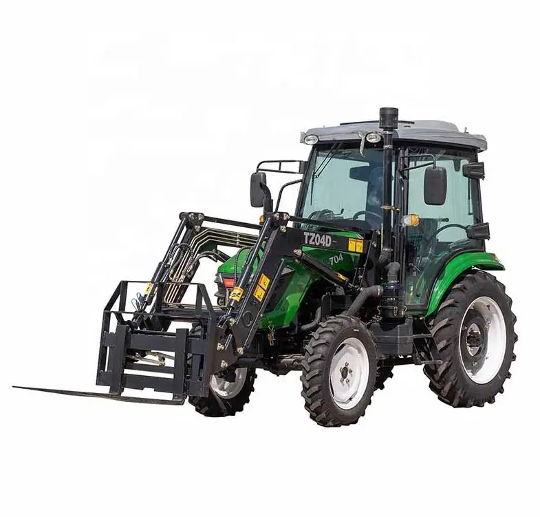 AC cabin-tractor compacto usado para agricultura, gran oferta, tractor de 70 caballos de potencia con aplicación