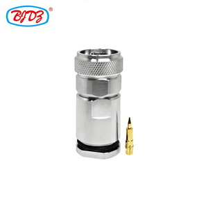 Connecteur coaxial RF droit à pince mâle N pour câble LMR400 RG8 en laiton – En stock - Product Image 1