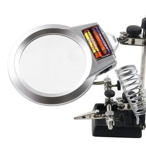 Loupe de table 90 mm avec clip auxiliaire <span class=keywords><strong>pour</strong></span> réparation de montres, cartes de circuits imprimés, lecture <span class=keywords><strong>pour</strong></span> personnes âgées, point de croix 16129-A - Product Image 5