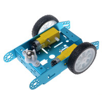 Kit de châssis de voiture robot intelligente en aluminium RUIST Blue 2WD DIY AD136 avec roues de 66 mm