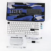 Clavier de jeu mécanique EPOMAKER TH85, sans fil tri-mode, fixation Gasket, disposition 75%, touches MDA à échange à chaud avec bouton rotatif pour Win/Mac