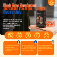 Extrait de racine de Maca noire en capsules 20:1 1000mg avec L-Arginine pour la vitalité et la résistance quotidiennes des hommes actifs (Marque Blanche)