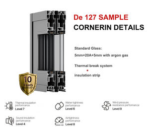 DEEZON Portes coulissantes en verre et verre modernes surdimensionnées à 3 volets à double vitrage et cadre ultra mince - Product Image 2