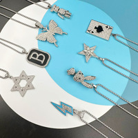 À la mode petit Panda pendentif femmes hommes Hip-Hop Long lien mignon diamant incrusté Zircon parfait Couple accessoires collier