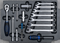 Juego de Herramientas Profesional de 120 Piezas para Taller con Llave de Trinquete de 72 Dientes, Llave de Seguridad Torx, Llave Combinada y Llave Hexagonal para Automóvil