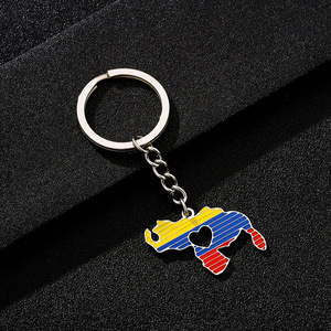 พวงกุญแจรูปธงชาติประเทศทำจากสแตนเลสพวงกุญแจแผนที่ธงชาติเวนิสทำจากโลหะพวงกุญแจธงชาติประเทศขายส่ง - Product Image 1