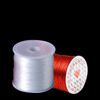 Fil élastique plat coloré en spandex de haute qualité, corde extensible résistante pour la fabrication de bijoux, 0,4 mm, 180 mètres/rouleau