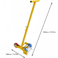 JH-Mech Applicateur de ruban adhésif pour peintres avec poignées réglables en hauteur, axe réglable par vis et base de guidage équilibrée à quatre roues